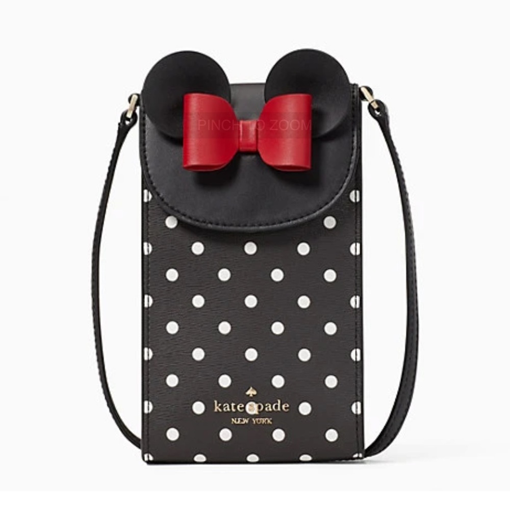 disney x kate spade new york minnie mouse north south flap phone crossbody - Picture 1 of 16